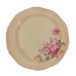 Antique Edwin M. Knowles China Plate Rose Floral 34-2 Vintage Early 1900s 9.5 In